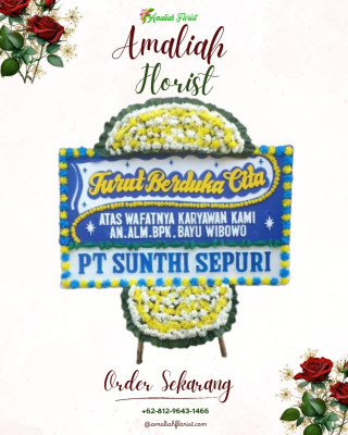 Papan Bunga Duka di Airgaram